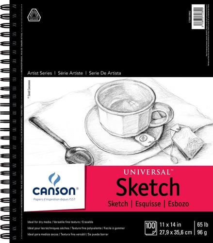Canson Universal Spiral Sketch Book 11"X14"-100 Sheets