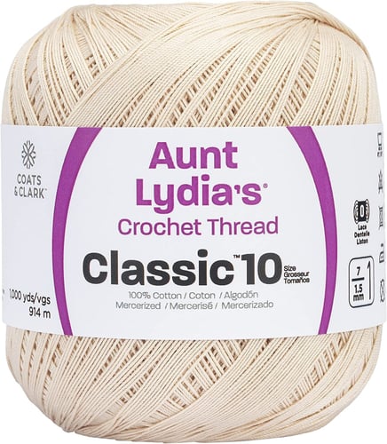 Aunt Lydia's Classic Crochet Thread Size 10 Value-Natural
