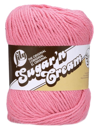 Lily Sugar'n Cream Yarn - Solids Super Size-Rose Pink