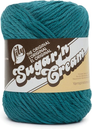 Lily Sugar'n Cream Yarn - Solids Super Size-Teal