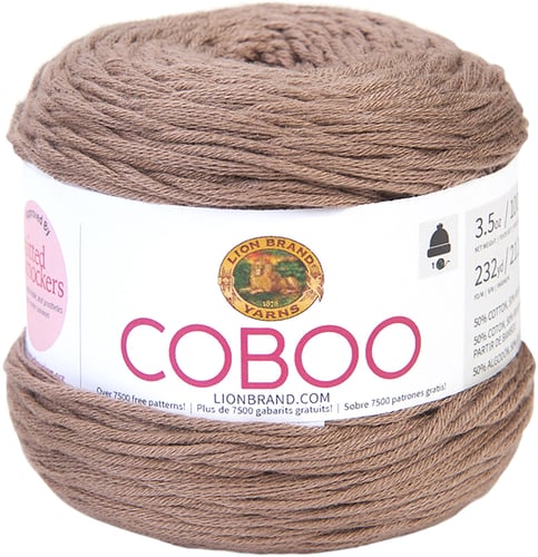Lion Brand Coboo Yarn-Taupe