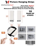 AFTH Picture Hanging Strips, LARGE, 10 SETS