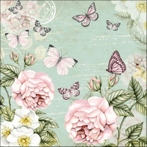Napkin 33 Botanical Green FSC Mix 20 PC