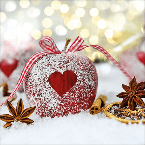 Napkin 33 Heart On Apple FSC Mix 20 PC