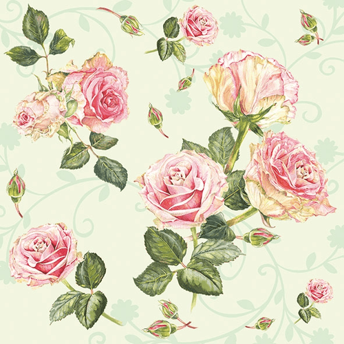 Napkin 33 Rosie Green FSC Mix 20 PC
