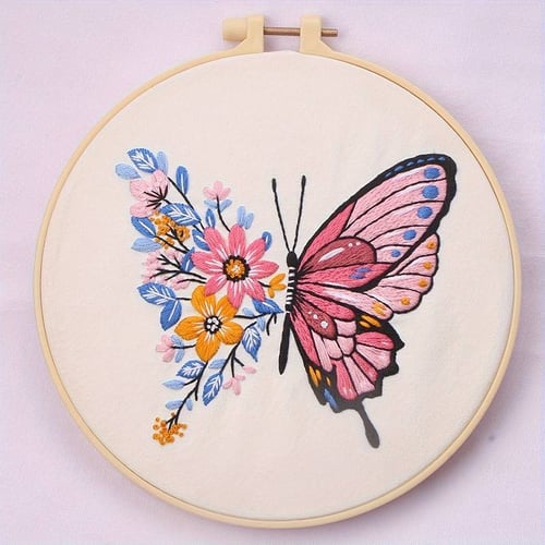 Butterfly Patterns Embroidery Kit for Beginners