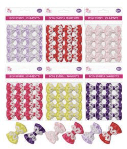 FLOWER EMBELLISHMENT 12PC ASSTD