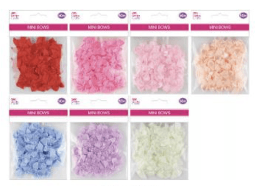 BOW CRAFTS; MINI 50PC 2.5x2.5CM