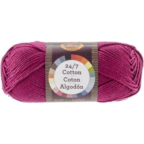 Lion Brand 24/7 Cotton Yarn MAGENTA