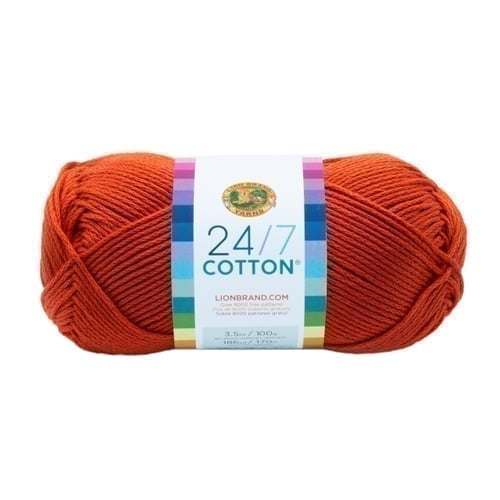 Lion Brand 24/7 Cotton Yarn TANGERINE
