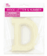 D WOOD LETTER BEVEL CUT (NATURAL) 11x1.2CM