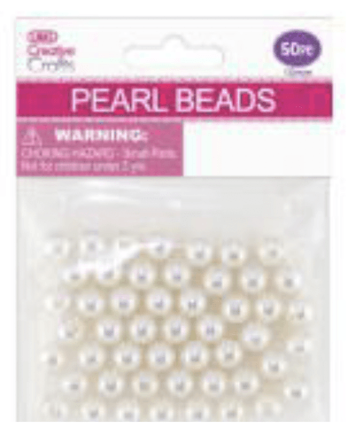 PEARL BEADS 10MM 50PC IVORY