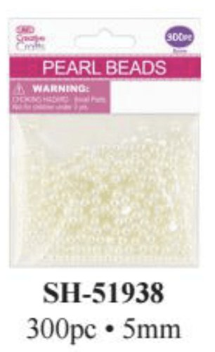PEARL BEADS 5MM 300PC IVORY