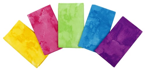 Fabric Palette Fat Quarter Assortment 18"X21" 5/Pkg-Textured Brights