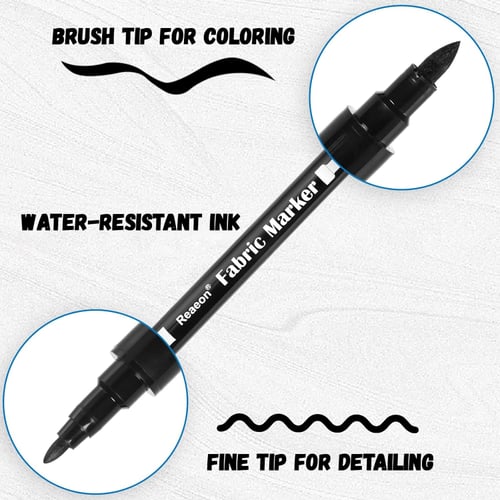 AFTH Black Fabric Marker, Dual Tip 1PC