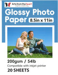 Inkjet Photo Paper - 8.5 x 11 inches - Glossy - 20 sheets