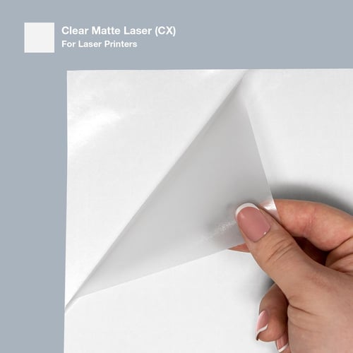 Clear Matte for Laser. FULL SHEET 5 PCS