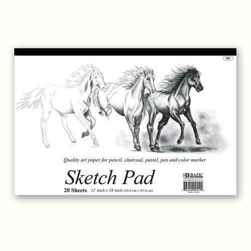 BAZIC 20 Ct. 18" X 12" Sketch Pad