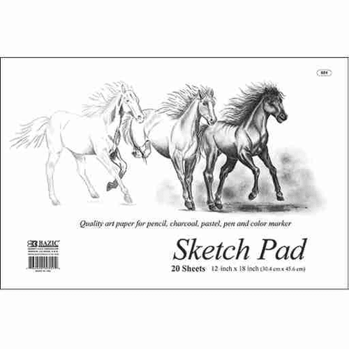BAZIC 20 Ct. 18" X 12" Sketch Pad