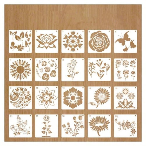 Reusable Flower Art Stencil, 1pc