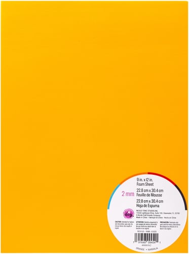 CousinDIY Foam Sheet 9"X12" 2mm - Orange