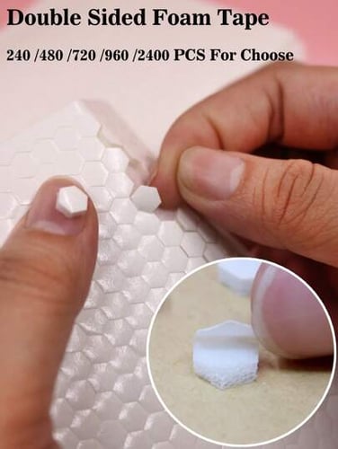 Hexagon Thick Foam Double-sided Adhesive,  480 PCS
