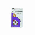 Thumb Tacks - Asst. Colors On Safety Cds - 40/Cd