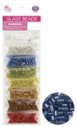 GLASS BEADS 2-CUT 11/0 SILVERLINED W/ CORD SER1