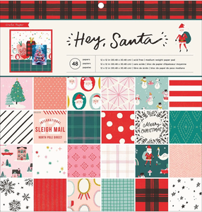 paper pad - cp - hey, santa - 12 x 12 - 48 sheets