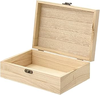 Crafts 6"x4"x2" Unfinished Wooden Box with Lid