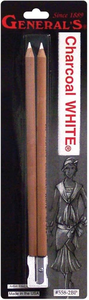 Charcoal White Pencils 2/Pkg-2B