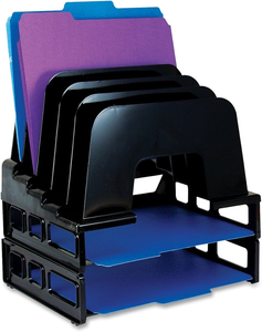 Officemate¬†22112 Incline Sorter, 2 Trays, 5-Compartments, Plastic, 9.1