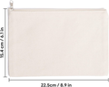 Canvas Zipper Pouch  8.9 x 6.1 Inches