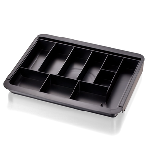 Officemate OIC Recycled Expandable Drawer Tray, 10 3/8 - 16 Inches, Black