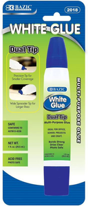 BAZIC Dual Tip White Glue. 1oz. (29.5ml) Glue