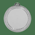 Silver 2‚Äù HLD BRITE LAZER MEDAL LASERABLE BLACK BACK