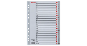 Sort index page KSA-Z PP, letter size, A-Z