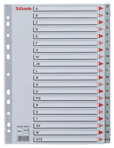 Sort index page KSA-Z PP, A4 size, A-Z