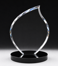 Flame Glass with Black Base 210mm JGC-142