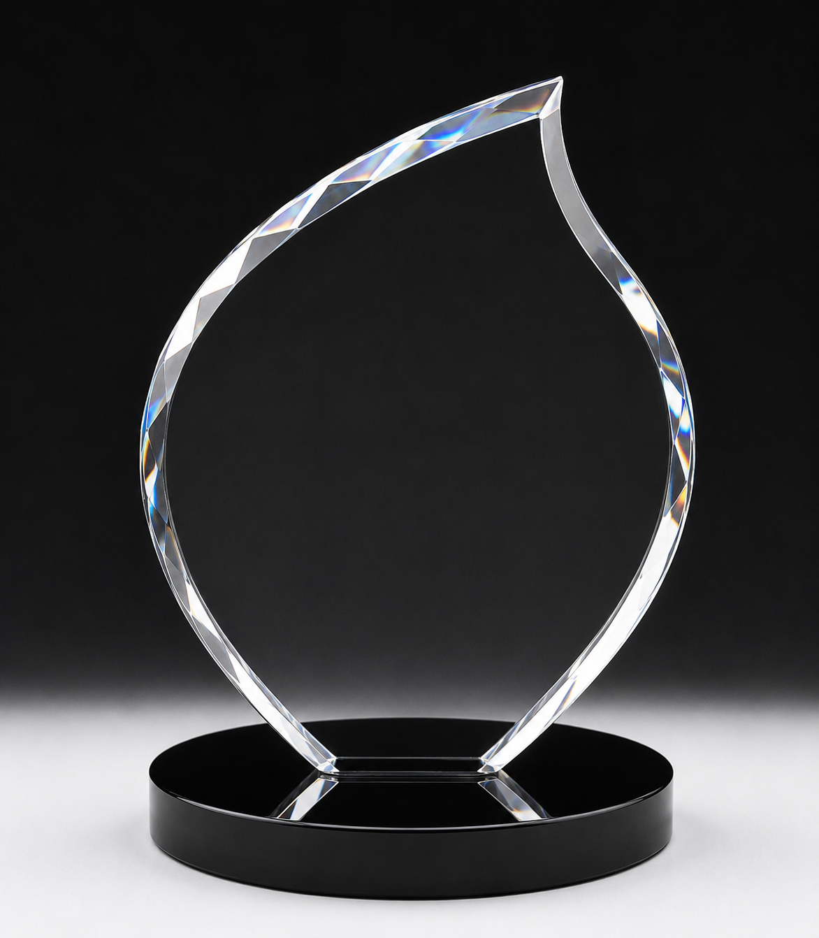 Flame Glass with Black Base 210mm JGC-142
