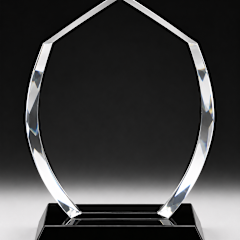 Shield Glass with Black Base 210mm JGC-146
