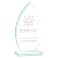 8.75" 0VAL JADE GLASS AWARD JGS43