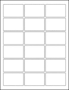 Weatherproof Rectangle Label. Laser Only 18 SHEET 5PC