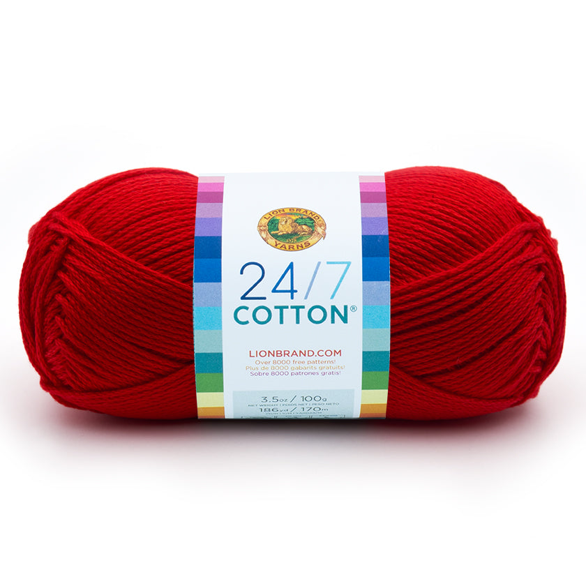 Lion Brand 24/7 Cotton Yarn-Red – Arts from the Heart SXM