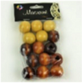 Macramé Beads Brown, 15pcs