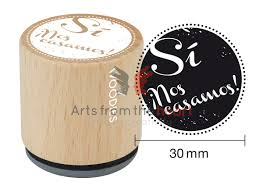 Woodies stamp S√≠ ¬° nos casamos!