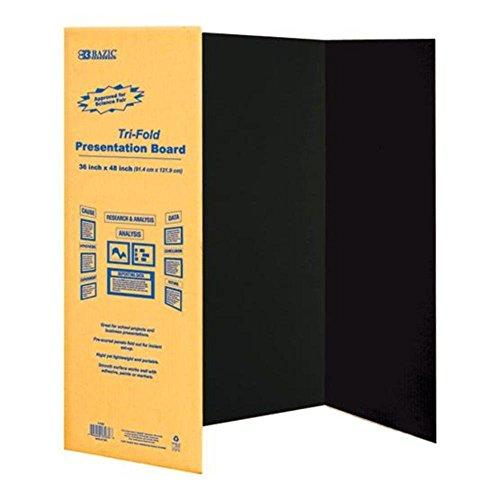 36" x 48" Black Tri-Fold,Corrugated Presentation,Board.