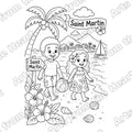 Assorted Design 06 Pre-Drawn Sip & Paint Canvas, 5x7 – Arts from the Heart SXM