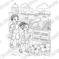Assorted Design 17 Pre-Drawn Sip & Paint Canvas, 5x7 – Arts from the Heart SXM