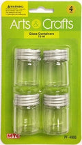 4PC 15ML GLASS BOTTLES